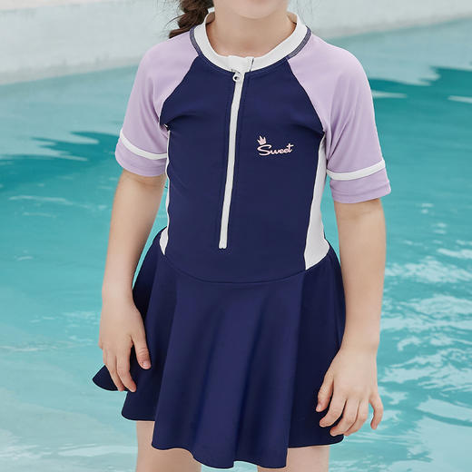 笛莎2023儿童甜系连体公主裙泳衣 商品图3