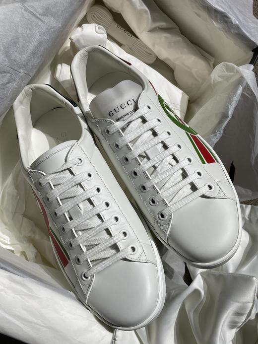 【现货特惠秒】GUCCI 古驰 男女通款 绿白红双G印花Ace低帮运动休闲鞋 576136/12017 商品图6
