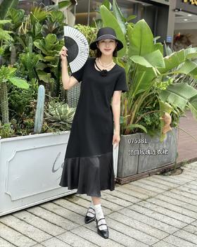 4BSR075381#领口玫瑰连衣裙