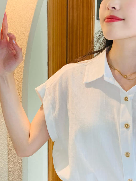 【百图lulu定制】【苎麻衬衫】透气 舒适 通勤&日常 短袖衬衫 商品图6