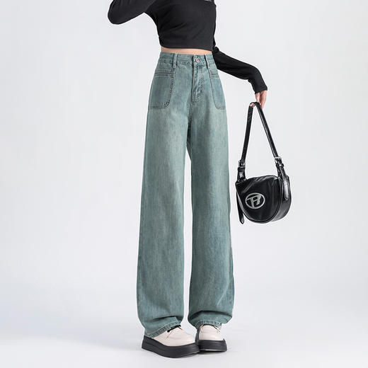 【GZ】无忧购美式高街复古高腰显瘦宽松直筒垂感拖地牛仔裤7016（截单后7天发货)25年清仓捡漏 商品图7