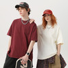 自由基地夏季新款潮流落肩小领口270克纯棉水洗做旧圆领短袖T恤衫（男女同款) NMT-2138 商品缩略图0