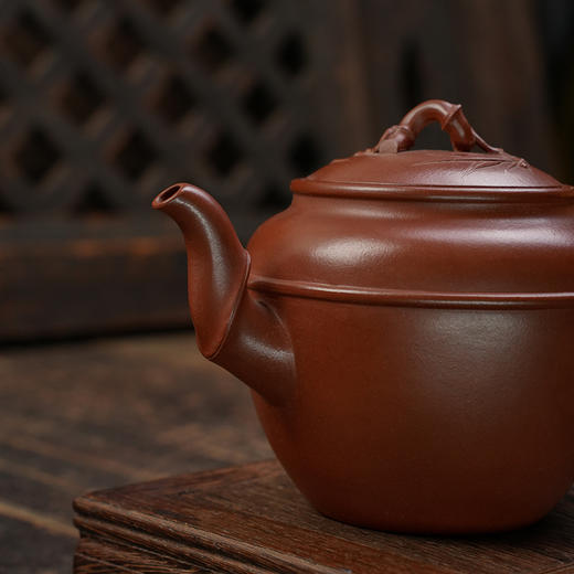 张泉林 容竹壶 清水泥 宜兴紫砂原矿茶壶紫砂壶功夫茶泡茶壶茶具仿古 商品图1