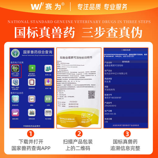 正大20%盐酸金霉素兽用可溶性粉禽慢性呼吸道大肠杆菌支原体兽药 商品图1