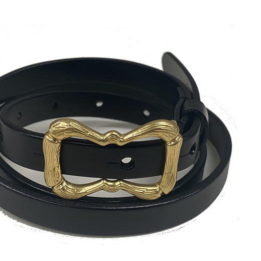 谜底牛皮革腰带女士2024秋季新品复古领结设计扣头皮带243MQ1361 商品图2