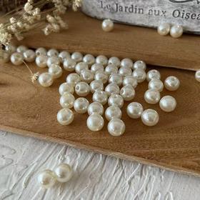 【带孔】8mm珍珠粒   （400粒/包）C3