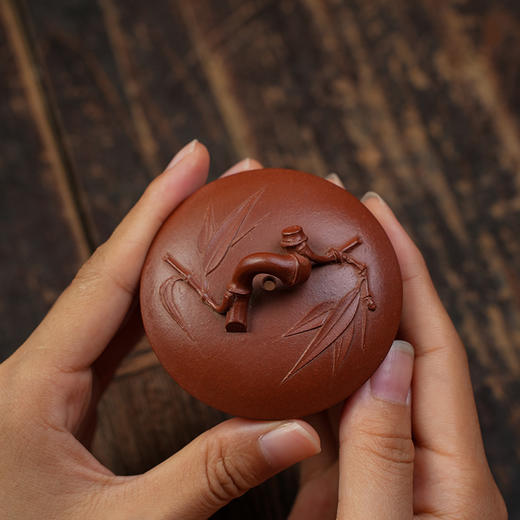 张泉林 容竹壶 清水泥 宜兴紫砂原矿茶壶紫砂壶功夫茶泡茶壶茶具仿古 商品图4