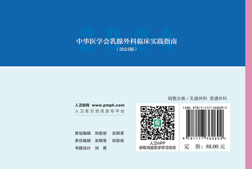 中华医学会乳腺外科临床实践指南 2024版 赵玉沛 刘荫华 编 男性乳腺癌诊治临床实践指南临床实践指南 人民卫生出版9787117360692  商品图2