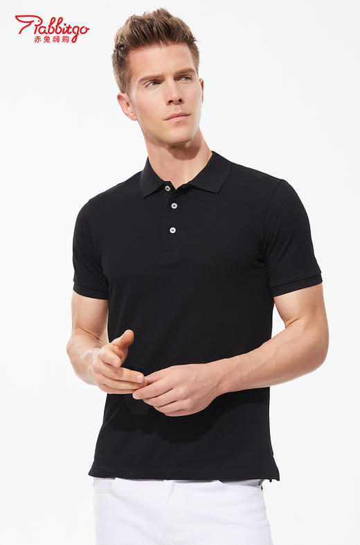 赤兔嗨购冰氧呼吸棉POLO衫商务休男女同款24年新品正肩短袖 商品图1