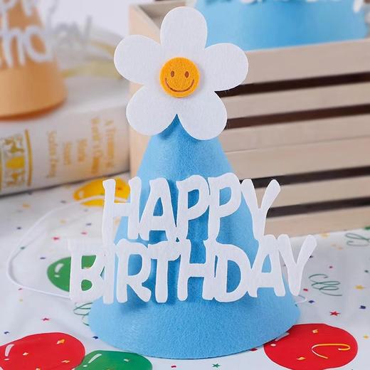 蓝色儿童毛毡帽子 商品图0