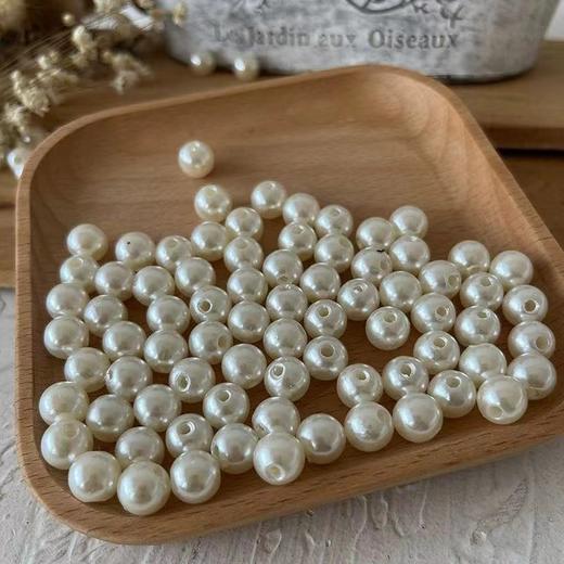 【带孔】8mm珍珠粒   （400粒/包）C3 商品图1