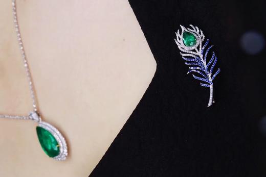 1.5ct 祖母绿胸针吊坠 商品图5