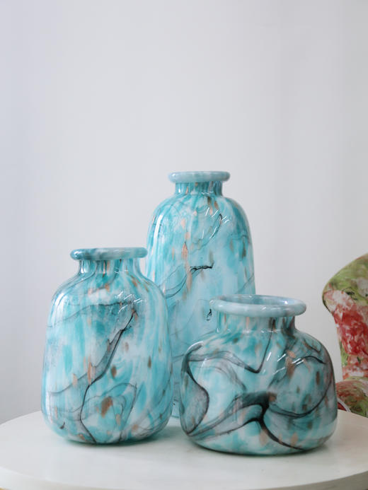 蓝白纹花瓶 商品图0