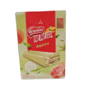 【亚欧超市】雀巢脆脆鲨西柚绿茶味威化饼干75g/盒