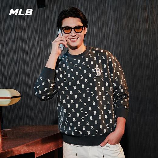 MLB男女情侣满印老花运动卫衣宽松休闲23秋季新款3AMTM0334 商品图1