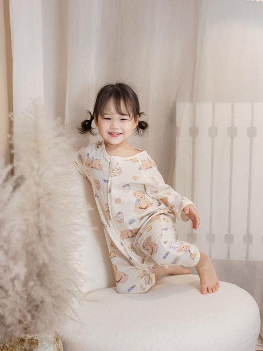 【云优选】BabyStormi竹纤维双层纱七分袖睡袋男女童柔软分腿薄款防踢被 1岁+（适合室温24-26度）（周六日不发货） 商品图1