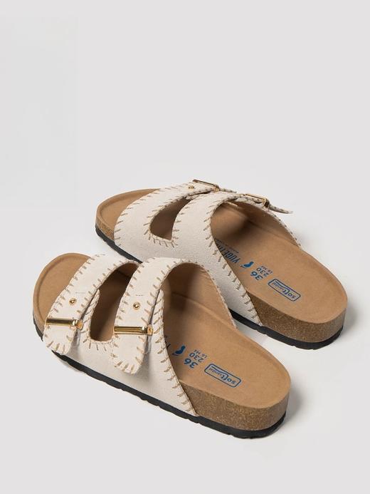 【明星白鹿同款厚底勃肯拖鞋】厚底勃肯拖鞋女外穿高级感，优质柔软面料经典好看百搭，2025法式绝美凉拖鞋夏外穿时尚沙滩鞋女QQ 商品图4