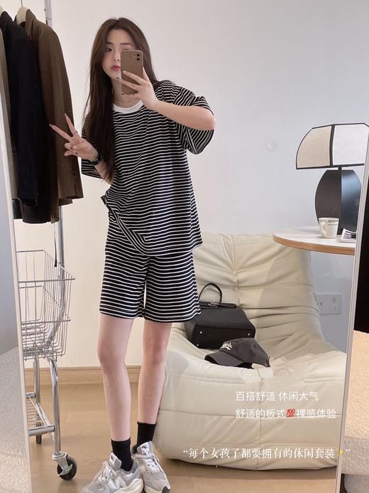 【YW】无忧购韩系慵懒休闲假日条纹套装T601（截单后7天发货)25年清仓捡漏 商品图10