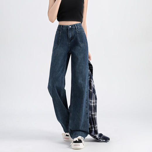 【GZ】无忧购美式高街复古高腰显瘦宽松直筒垂感拖地牛仔裤7016（截单后7天发货)25年清仓捡漏 商品图5