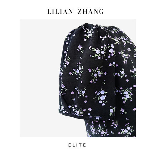 2401070 LILIAN ZHANG  E系列——定制—收藏级——“法式风”——Lady挚爱鱼尾碎花连衣裙 商品图3