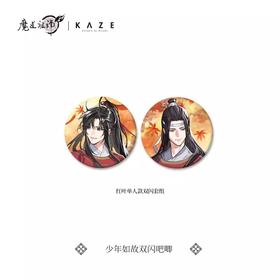 魔道祖师 少年如故系列 双闪徽章套组 吧唧 国谷