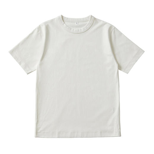 自由基地220克合体版型索罗娜微落肩宽松版圆领短袖T恤衫（男女同款）NMT-2136 商品图1