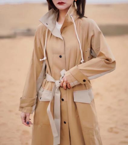 臣禾配色立领风衣外套9201010108  商品图1