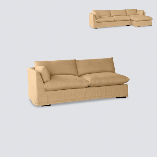 NS家居nsfurniture软包布艺组合沙发NSSF-5277-C1-组合 NS Vivi-Wheat 商品图4