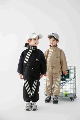 小黄鸭儿童春秋套装男女童洋气外套裤子潮中大童