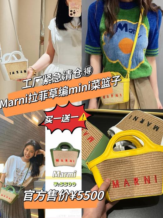 MARNI拉菲草编mini卖蓝子（拍两个有优惠） 商品图0