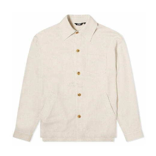 GCDS 男士字母徽标棉质长袖衬衫 米色 A1OM0500TB115 商品图0