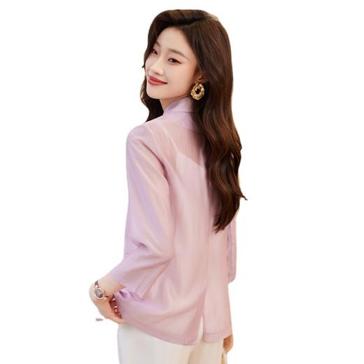 雀说天丝西装外套女薄款新款小个子休闲七分袖防晒小西服AL8613 商品图4