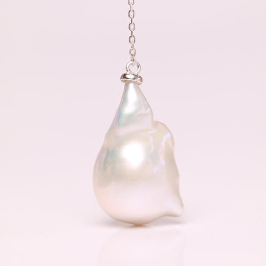 美裕 925银淡水珍珠链坠 异形珠12-14mm 108419W 商品图1