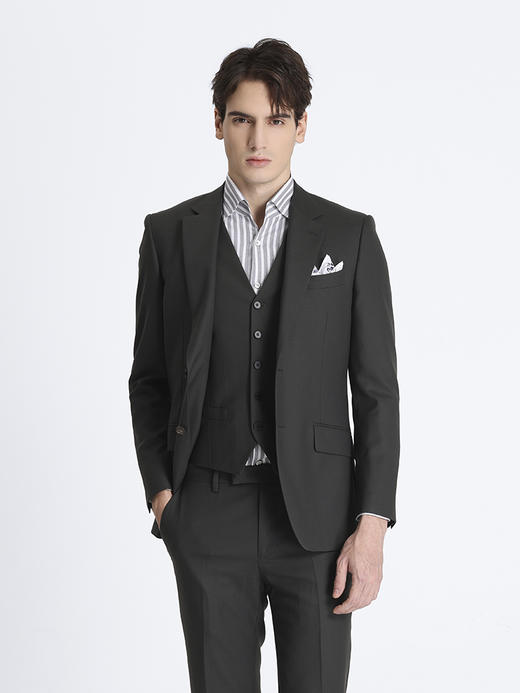 callisto绿色绵羊毛桑蚕丝西服上衣 ATBWJ023C 商品图0