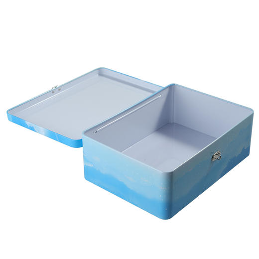 【谜姬】 连体翻盖收纳铁盒通用包装铁盒 长方形大翻盖铁盒 商品图2