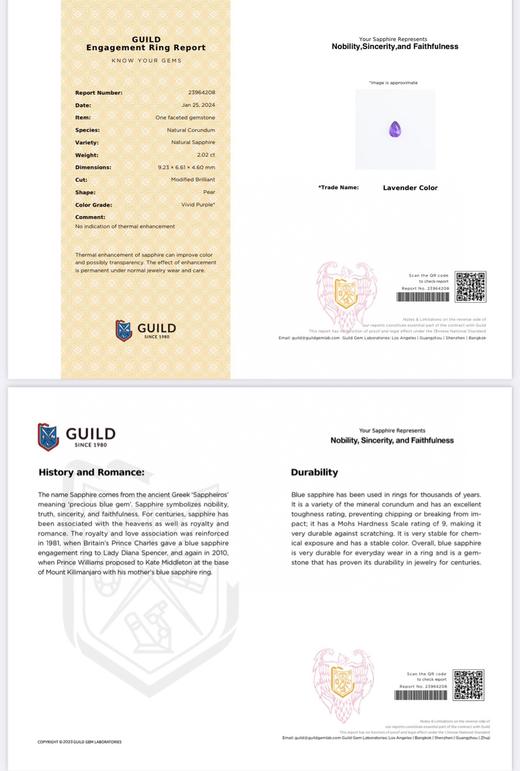 2.02ct 8.06g 紫蓝宝戒指 商品图7