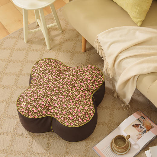复古花朵型异形坐墩客厅飘窗懒人榻榻米龙粒子蒲团 商品图1