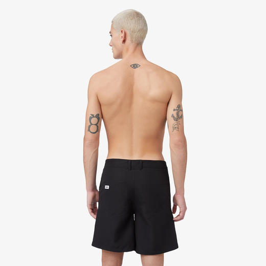 GCDS 男士字母徽标刺绣棉质休闲短裤 黑色 A1CM3905TC599 商品图2