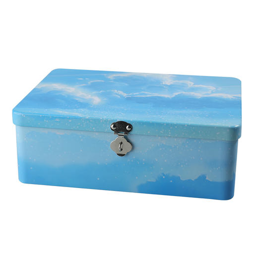 【谜姬】 连体翻盖收纳铁盒通用包装铁盒 长方形大翻盖铁盒 商品图1