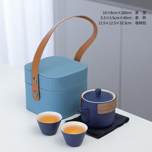 【户外旅行陶瓷茶具礼品】户外旅行茶具陶瓷快客杯，包装稳妥防震防磕碰，一壶二杯便携式功夫套装泡茶商务伴手礼品QQ新年礼盒年货礼盒 商品图10