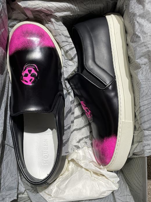 【现货特惠秒】McQueen 麦昆男士一脚蹬真皮休闲鞋 商品图1