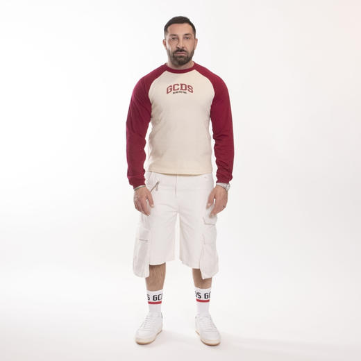 GCDS 男士字母徽标棉质长袖卫衣 混色 A1OM2203JA309 商品图3