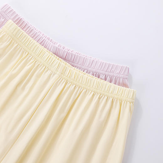 【商场同款】熳洁儿 夏季女士家居服短袖开衫短七分裤套装天丝棉清新简约24203215 商品图4