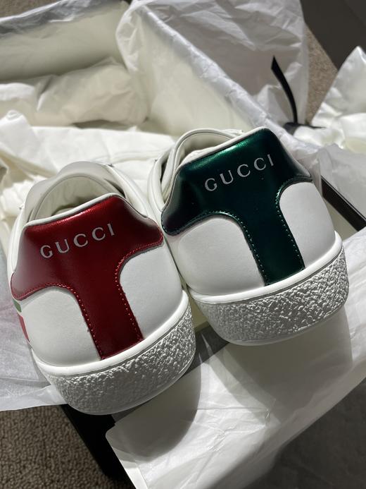 【现货特惠秒】GUCCI 古驰 男女通款 绿白红双G印花Ace低帮运动休闲鞋 576136/12017 商品图5