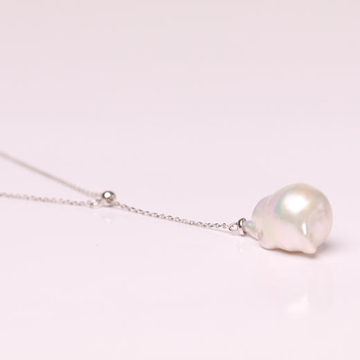 美裕 925银淡水珍珠链坠 异形珠12-14mm 108419W 商品图2
