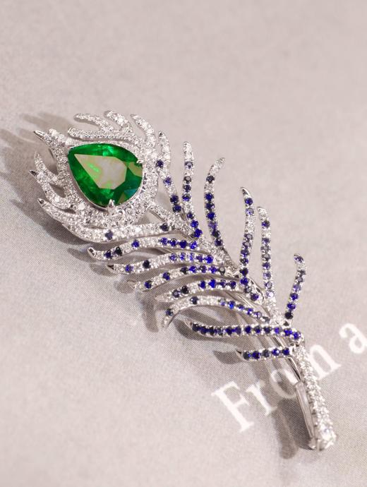 1.5ct 祖母绿胸针吊坠 商品图1