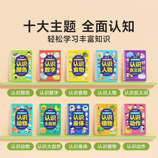识字早教安静书2-6岁幼儿启蒙认知卡益智趣味认物看图识字贴纸书 商品图4