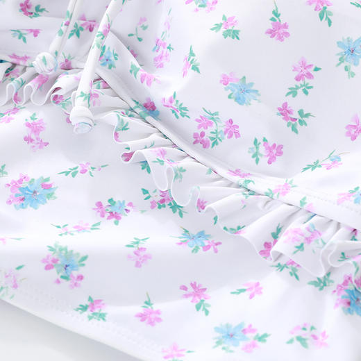 【商场同款】熳洁儿 女士泳衣夏季分体裙装甜美碎花泡泡袖24206215 商品图3