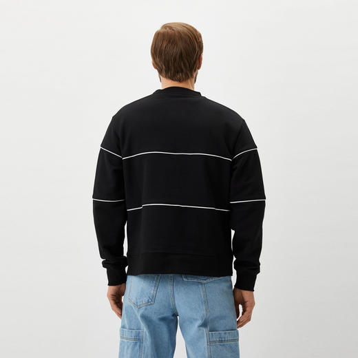 GCDS 男士徽标印花棉质长袖卫衣 黑色 A1OM1501JB299 商品图1