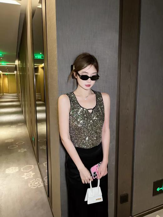 清仓捡漏  LINCHAOZHANG私服定制系列   LK240047缎面拼接裤 商品图9